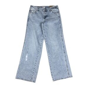 NWT Coca-Cola PacSun Jeans Women 27 Blue Low Rise Baggy Wide Leg Loose Fit Denim